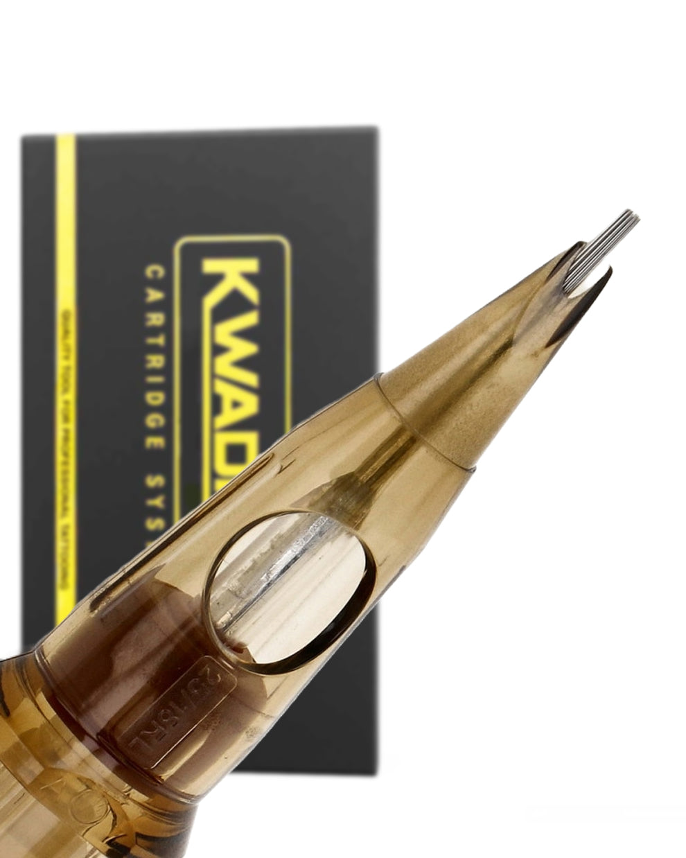 Kwadron 25/18RLLT #8 Round Liner L-Taper – professional large-size tattoo cartridge for bold, defined lines and smooth ink flow, available at Tattoo Cartridges Canada.