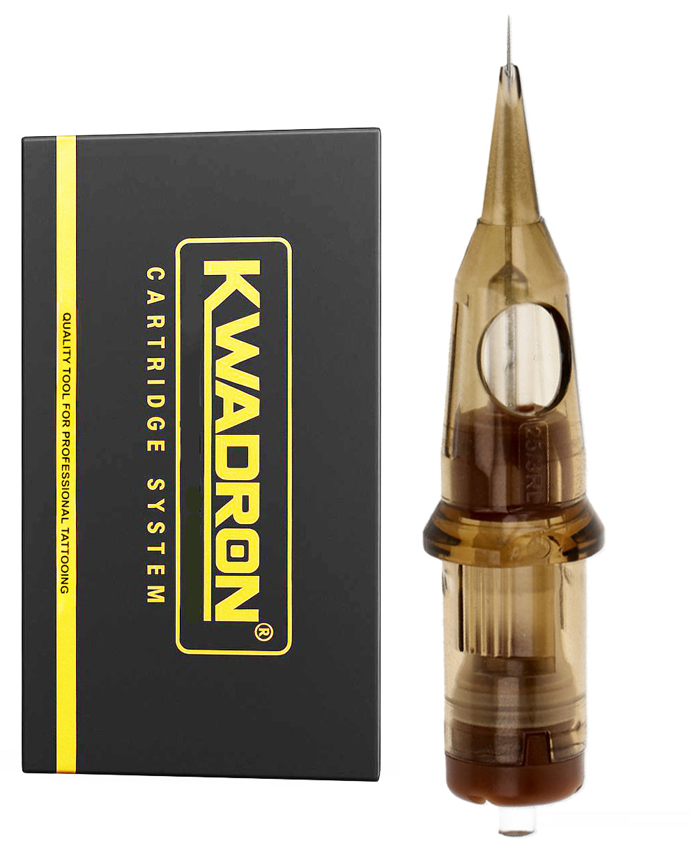 Kwadron Round Liner Tattoo Cartridge – premium needle for precise and clean tattoo lines, available at Tattoo Cartridges Canada.